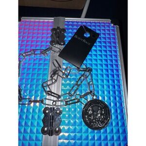 NWT Spencers Body‎ Rage Chain Coon Medallion Silver Pirate Treasure Halloween